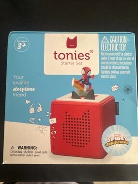 Tonies Red Starter Set Kids Audio Story Cube with Spidey Figurine brand new